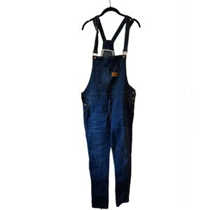 Maternity denim overalls adjustable size skinny cut